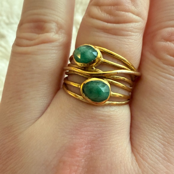 Size 9 Emerald Highway Ring – 1.40 ct. t.w. in 18kt Gold Over Sterling - Picture 5 of 7